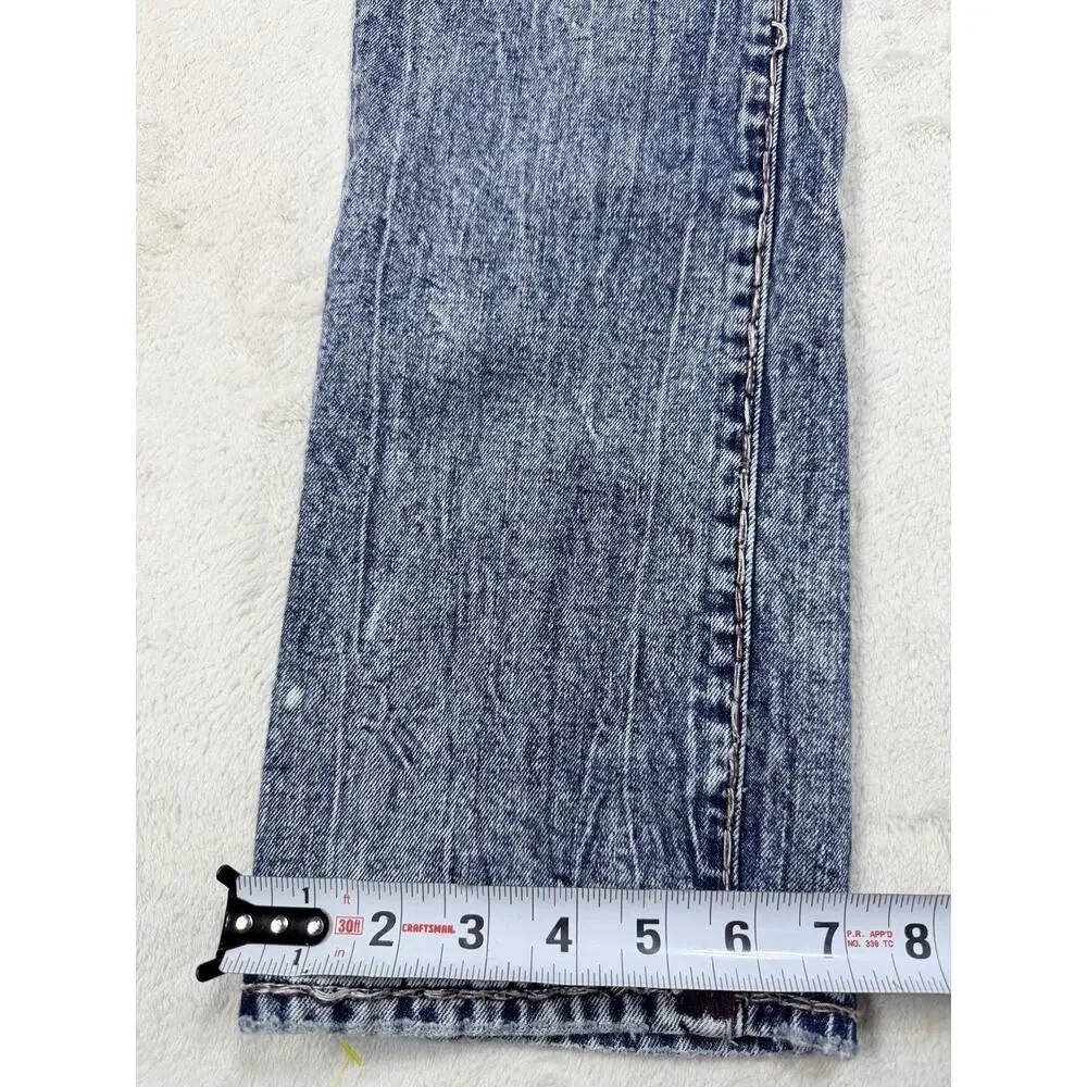 True Religion Ricky Flap Super T Acid Wash Jean Mens SZ 28 Blue Denim Y2K Grunge